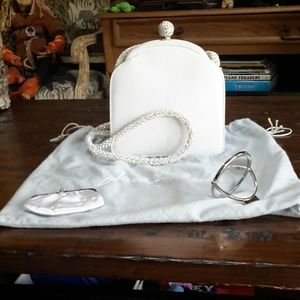 Judith Lieber white "snakeskin"